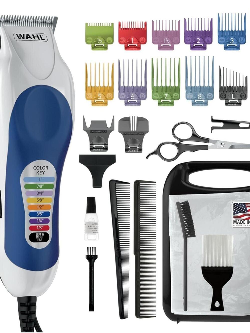 Wahl Clipper USA Color Pro Complete Haircutting Kit with Easy Color Coded Guide